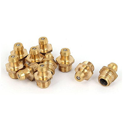Picture of uxcell a16040100ux0177 Brass Grease Nipple 10 Pack
