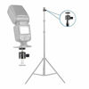 Picture of UTEBIT Mini Ball Head with 1/4" Hotshoe Mount Adapter 360 Degree Rotatable Aluminum Tripod Head for DSLR Cameras HTC Vive Tripods Monopods Camcorder Light Stand,Max. Load 6.6lbs