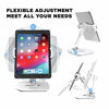 Picture of AboveTEK Stylish Aluminum Tablet Stand, Cell Phone Holder, Folding 360° Swivel iPad iPhone Desk Mount Holders fits 4-11 Display Tablet/Smartphones for Kitchen Bedside Office Table POS Kiosk Showroom
