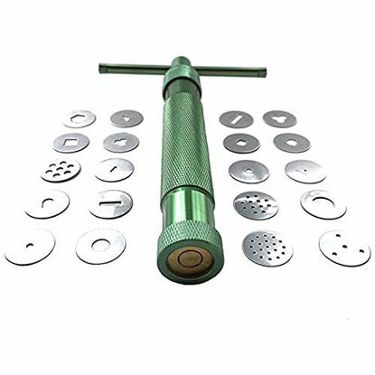 Picture of HEVERP Stainless Steel Clay Extruder Sugar Paste Extruder Cake Fondant Decorating Tool Set