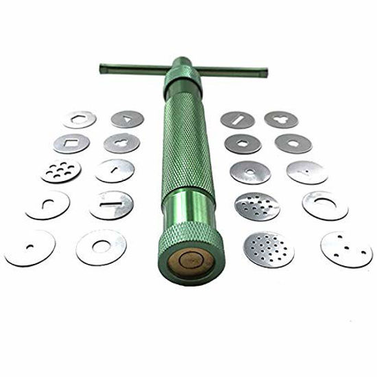 Picture of HEVERP Stainless Steel Clay Extruder Sugar Paste Extruder Cake Fondant Decorating Tool Set