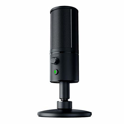 Picture of Razer Seiren X USB Streaming Microphone: Professional Grade - Built-In Shock Mount - Supercardiod Pick-Up Pattern - Anodized Aluminum - Classic Black