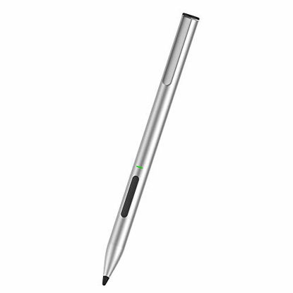 Picture of Adonit Ink (Silver) Pen for Surface with 4096 Levels Pressure, Palm Rejection Stylus Made in Taiwan Compatible for Microsoft Surface PRO5, 6, 7, Studio, Go, Book/2 & Tablets & 2-in-1 Devices