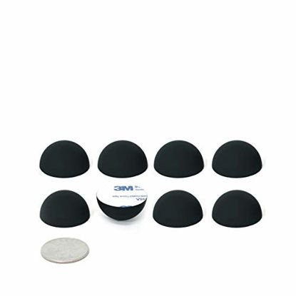Picture of 1" Platinum Silicone Hemisphere Bumper, Non-Skid Isolation Feet with Adhesive - 20 Duro - 8 Pack