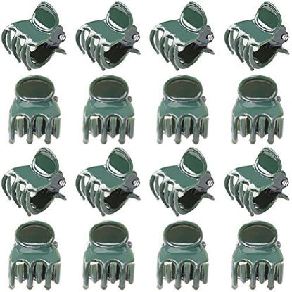 Picture of pengxiaomei 100 Pack Orchid Clips, Dark Green Plant Support Clips, Garden Flower Vine Clips for Supporting Stems, Vines, Stalks to Grow Upright and Makes Flowers Plants Vegetables Healthier