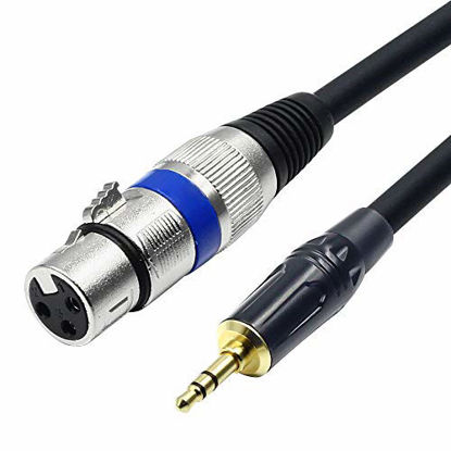 Picture of DISINO XLR to 3.5mm (1/8 inch) Stereo Microphone Cable for Camcorders, DSLR Cameras, Computer Recording Device and More - 10ft