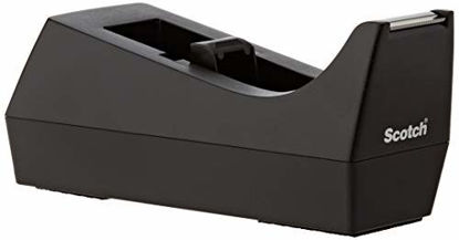 Picture of Scotch Classic Desktop Tape Dispenser C-38, Black, 1 in Core, Made From 100% Recycled Plastic, 1 Dispenser (C-38)