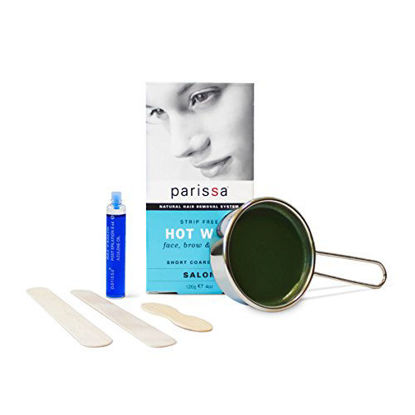 Picture of HOT (Hard) Wax Strip-Free (120g), Parissa Salon Style Hair removal waxing Kit for bikini, brazilian, face, upper lip, Eyebrow With after care Azulene oil
