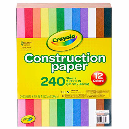 Picture of Crayola Construction Paper, 240 Count, Assorted Colors