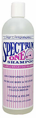 Picture of Chris Christensen Spectrum One Shampoo - For Coarse & Rough Coated Breeds - Increases Body & Textured - Canine & Feline - Crisp Spring to Coat - 16 oz