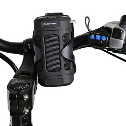 Picture of Portable Bluetooth 4.0 Speaker by CLEARON - Wireless Waterproof Speaker with Bike Mount & Remote - Premium Sound Quality & Loud 8W Mini Speaker - 15 Hours of Playtime & 100 ft Range (Black)