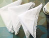 Picture of Lace White 100% Cotton Handkerchiefs Hankies for Women Wedding Gift