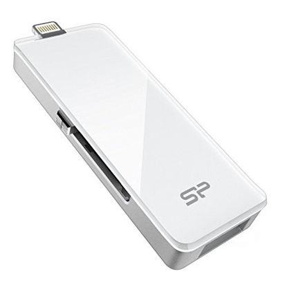 Picture of SP xDrive Z30 128GB Flash Drive Dual USB Flash Drive with Lightning Connector, Apple Mfi Certified for iPhone/iPad/iPod