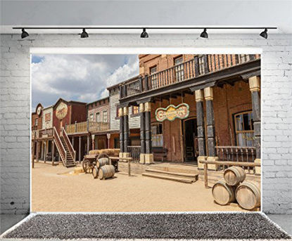 Picture of Laeacco 7x5ft Photography Background Old Wild West Cowboy Town Saloon USA Vintage Saloon Central Arizona Background Party Decoration Birthday