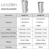 Picture of LANZON Boston Cocktail Shaker: 2-Piece All Stainless Steel Boston Shaker Tins, 18oz Weighted & 26oz Unweighted Boston Cocktail Shaker Bar Set for Professional Bartenders and Home Cocktail Lovers