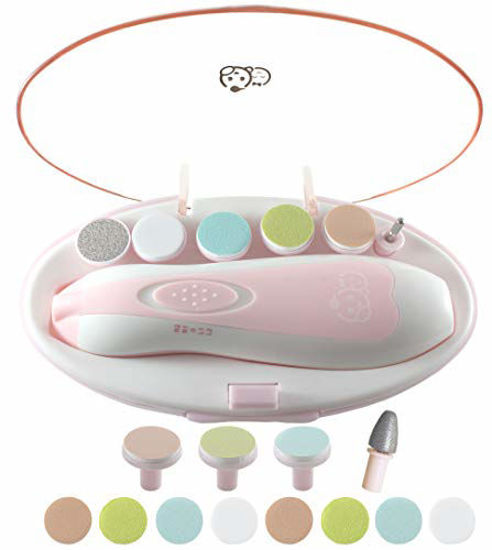 Amazon.in: Buy proxin Baby Nail File Electric Nail Trimmer Manicure Set  with Nail Clippers, Toes Fingernails Care Trim Polish Grooming Kit Safe for  Infant Toddler Kids or Women, LED Light and 6