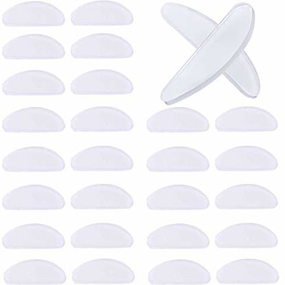 Picture of TOODOO 18 Pairs Eyeglasses Nose Pads Glasses Adhesive Silicone Anti-Slip Nosepads for Eyeglass Glasses Sunglasses (Transparent, 1mm)