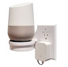 Picture of Mount Genie Smart Home Outlet Shelf: Hidden Cord Storage and Extra Custom Short Cords Great for Google Home, Nest, Security Cameras, Smart Speakers, and More