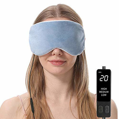 Picture of Heated Eye Mask, Steam Treatment for Dry Eyes, Warm Compress Moist Heat for Blepharitis, Dark Circle, Chalazion, Puffy Eyes, Stye Treatment (Blue)