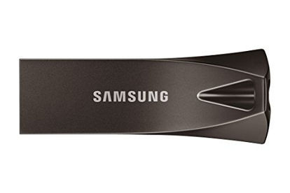 Picture of SAMSUNG BAR Plus 128GB - 300MB/s USB 3.1 Flash Drive, Titan Gray (MUF-128BE4/AM)
