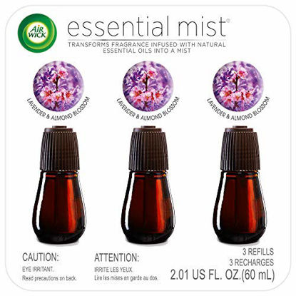 Picture of Air Wick Essential Mist, Essential Oil Diffuser Refill, Lavender & Almond Blossom, 3 Count, Air Freshener