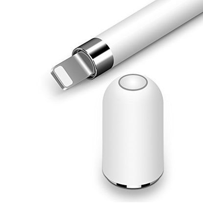 Picture of TITACUTE Replacement for Apple Pencil Cap iPencil Magnetic Cap for Apple Pen Stylus for iPad Pro 10.5 inch 12.9 inch 9.7 inch White