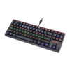 Picture of Redragon K576R DAKSA Mechanical Gaming Keyboard Wired USB LED Rainbow Backlit Compact Mechanical Gamers Keyboard 87 Keys for PC Computer Laptop Cherry Blue Switches Equivalent (Black)