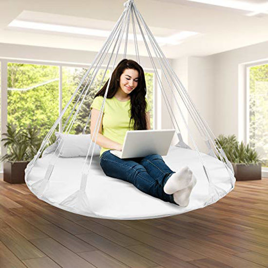 GetUSCart Sorbus Hanging Swing Nest with Pillow, Double Hammock Daybed