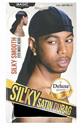 Picture of Magic Collection Silky Satin Durag Black 4801