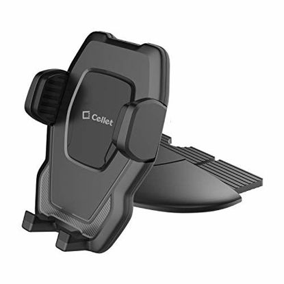 Picture of Cellet CD Slot Phone Holder, Cradle Mount with One-Touch Design Compatible for Samsung Note 10 9 8 Galaxy S10 + A6 S9 Plus S8+ S8 Active J7 J3 S7 S7 Edge S6 S6 Edge+ S6 Edge, S6 Active