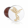 Picture of Mceal Wax Seal Stamp,Silver Brass Head with Rosewood Handle, 1.2"(30mm) Dia, Humming Bird