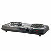 Picture of Ovente 5.7 & 6 Inch Double Hot Plate Electric Coil Stove, Portable 1700 Watt Cooktop Countertop Kitchen Burner with Adjustable Temperature Control & Stainless Steel Base Easy to Clean, Black BGC102B