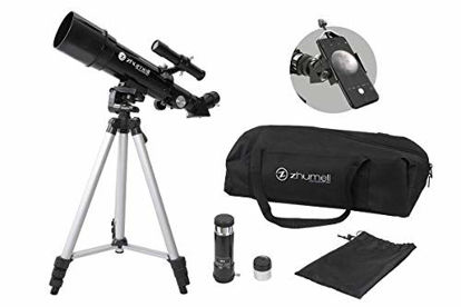 Picture of Zhumell Z50 Portable Refractor with Tripod, Phone Adapter & Carry Bag, Black