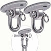 Picture of SELEWARE 2 Pieces 2000 lb Capacity Stainless Steel 180° Swing Hangers, Heavy Duty Swing Hooks for Concrete Ceiling Wooden, Hanging Hardware for Por Porch Yoga Trapeze Playground Hammock Gym Swing Sets