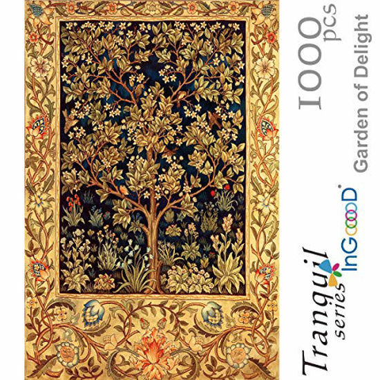 Picture of Ingooood- Jigsaw Puzzles 1000 Pieces for Adult- Tranquil Series- Garden of Delight_IG-0363 Entertainment Wooden Puzzles Toys