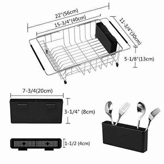 GetUSCart- SANNO Large Dish Rack Expandable Dish Drying Rack,Adjustable ...