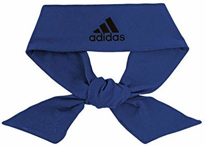 Picture of adidas Unisex Alphaskin Tie Headband, Team Royal Blue/Black, ONE SIZE
