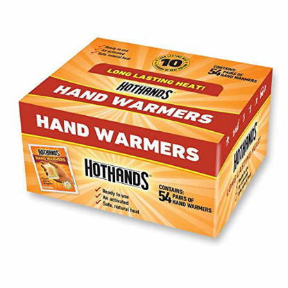 Picture of HotHands Hand Warmers - Long Lasting Safe Natural Odorless Air Activated Warmers - 54 Pairs (54 Pairs of Hand Warmers)