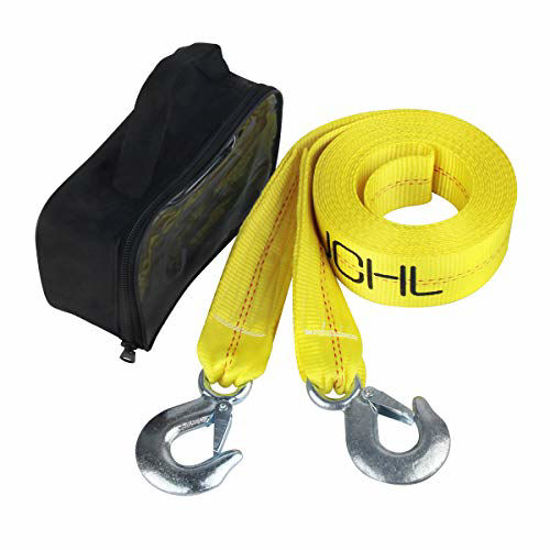 GetUSCart- JCHL Nylon Tow Strap with Hooks 2?x20? Car Vehicle Heavy Duty  Recovery Rope 20,000 lbs Capacity Tow Rope for Car Truck Jeep ATV SUV