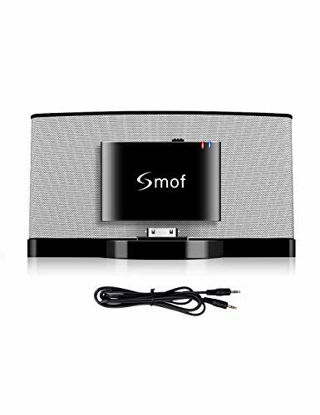 Picture of Smof Premium 30 Pin Bluetooth Adapter for Sounddock,Replace iPod/Phone/JBL/Car, Bluetooth Audio Receiver 3.5 mm AUX Output-Female