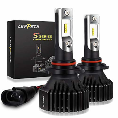 Picture of 8000LM 9005/HB3 LED Headlight Bulbs Conversion Kit leppein S+ Series High Beam 16xZES 2nd Chips 6500K Cool White Halogen Replacement-1 Pair
