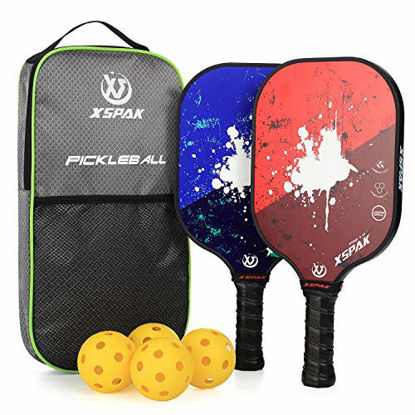 Picture of XS XSPAK Pickleball Paddles Set, Lightweight Paddles Sets of 2 Including Bag and 4 Indoor Balls