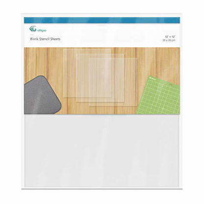 Picture of 25 Pieces 4 mil Blank Stencil Material Mylar Template Sheets for Stencils, 12 x 12 inches