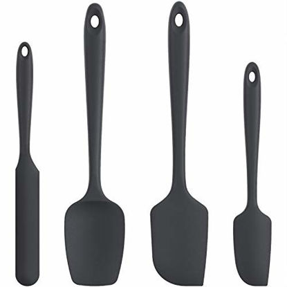 Picture of U-Taste Silicone Spatula Set with 600 Degrees Fahrenheit Heat Resistant (Black)