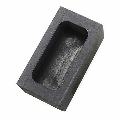 Picture of Graphite Ingot Mold Metal Casting Mold, Melting Crucible Furnace for Gold Silver Aluminum Copper Brass Zinc Plumbum and Alloy Metals (85x45x30mm - 665g Gold/320g Silver)