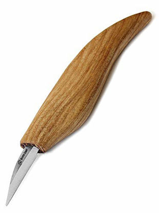 Picture of BeaverCraft Wood Carving Detail Knife C15 1.5" Whittling Knife for Detail Wood Carving Craft Knife - Chip Carving Knife Wood Carving Tools for Beginners and Kids