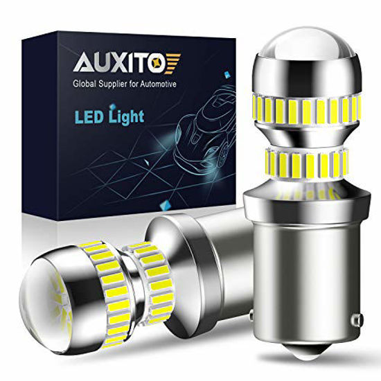 Picture of AUXITO 2600 Lumens 1156 LED Bulbs BA15S P21W 7506 LED Light Bulbs Replacement for Backup Reverse Light Bulb Tail Light 6000K White