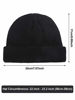 Picture of SATINIOR 2 Pieces Winter Short Fisherman Beanie Hat Trawler Beanie Watch Hat Edge Skullcap for Men (Black and Yellow)