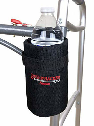 Picture of Bushwhacker Insulated Drink Holder Attaches with Straps - Great for Walker Wheelchair Scooter Stroller Crutch Rollator Bicycle Bike Cup Attachment Mount Can Water Bottle Arm