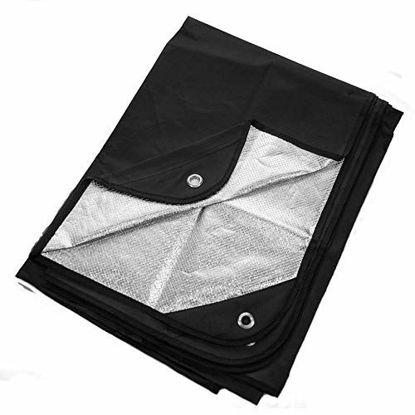 Picture of Arcturus Heavy Duty Survival Blanket - Insulated Thermal Reflective Tarp - 60" x 82". All-Weather, Reusable Emergency Blanket for Car or Camping (Black)